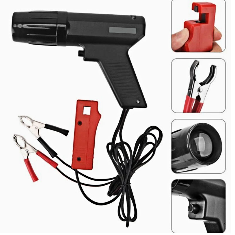 Timing Light Gun - 12V イグニッションタイミングガン TL122 エンジンタイミングツール 車とバイクのエンジン診断および修理ツール ストロボライトテスター