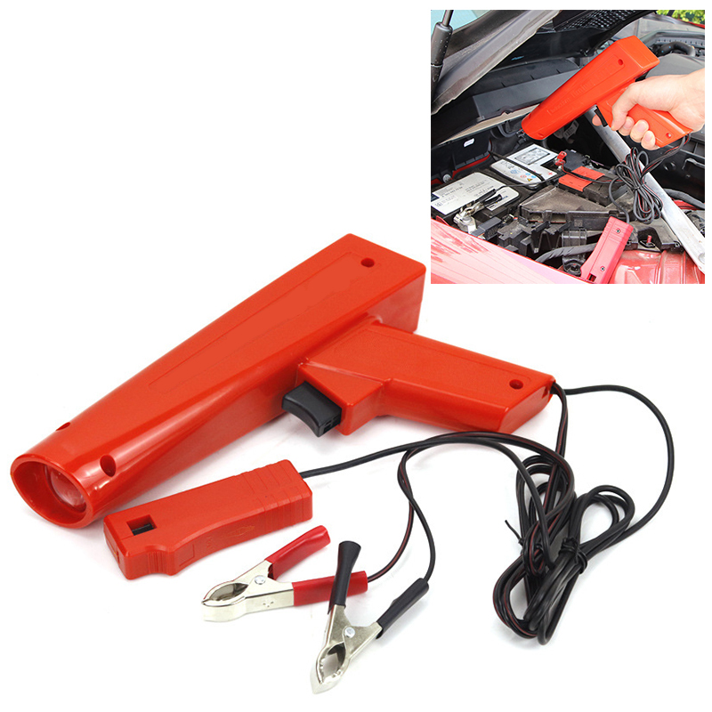 Timing Light Gun - 車のモーターサイクルエンジン点火タイミングガン、プロの誘導ストロボランプ、マリンタイミングライト、ガソリンエンジン点火、12v