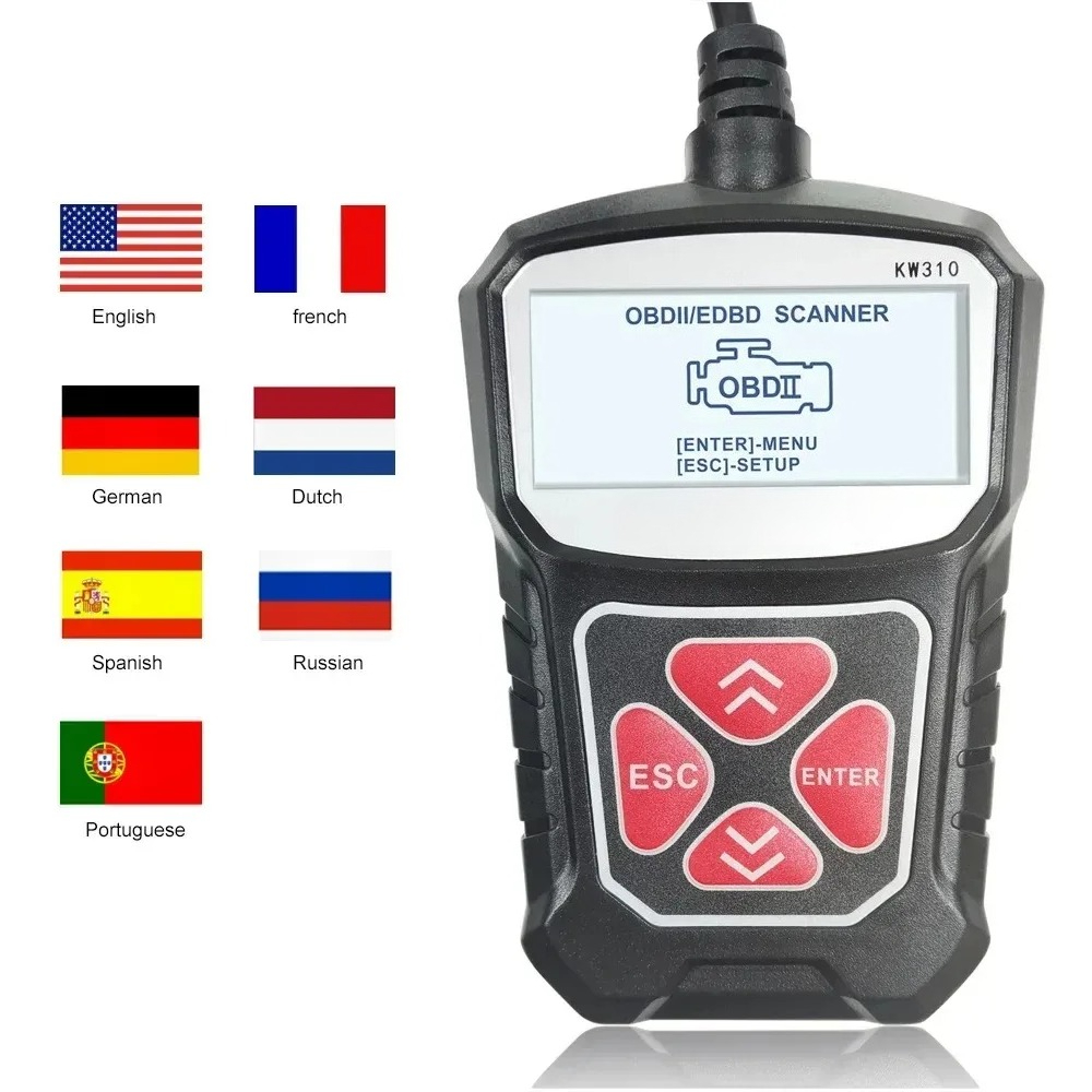 KW310 OBD2自動車診断スキャナーツール、自動車用OD - Car Diagnostic Tool のレビューと価格