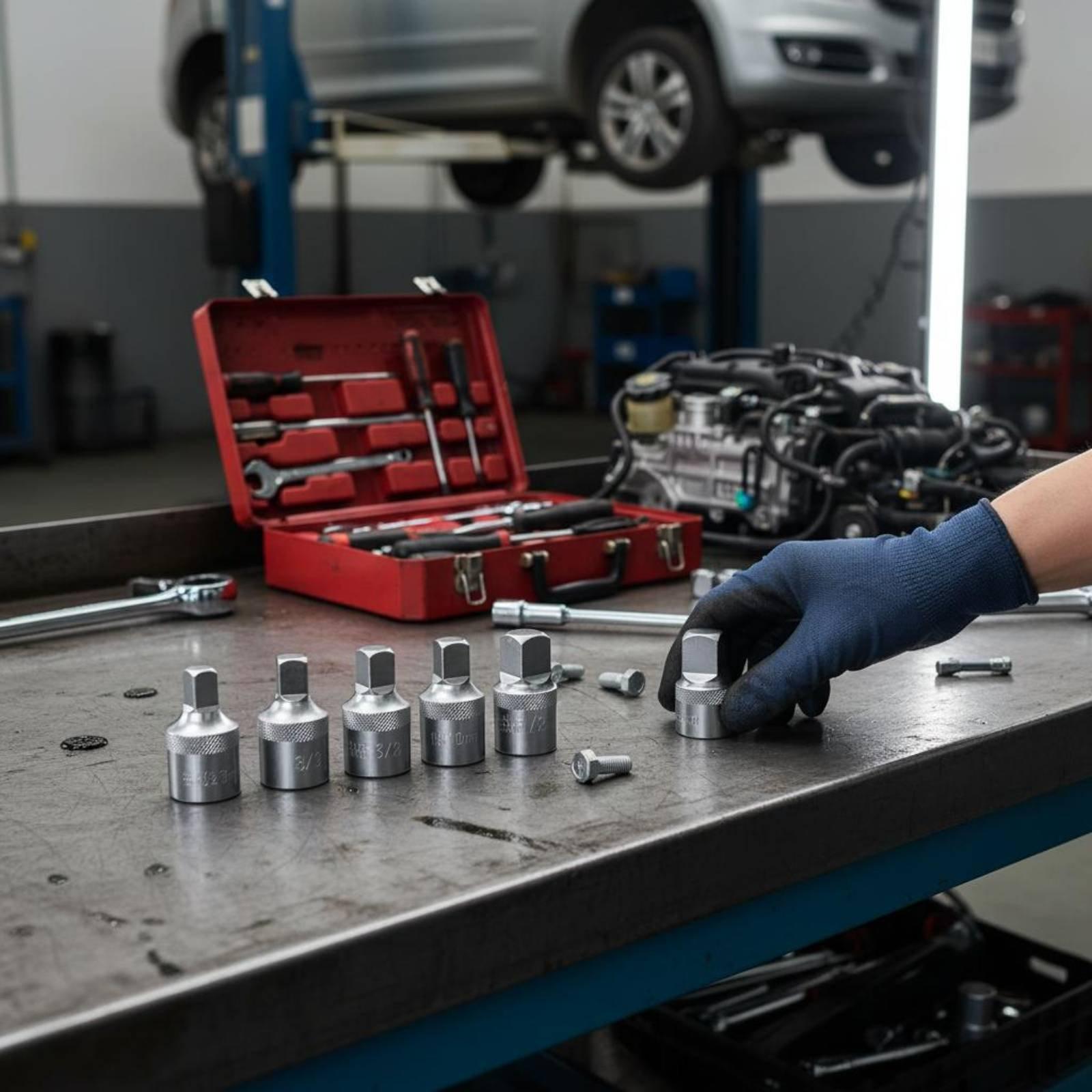クロムバナジウム製レンチソケットセット。高強度で、角型プラグ - Socket Set のレビューと価格