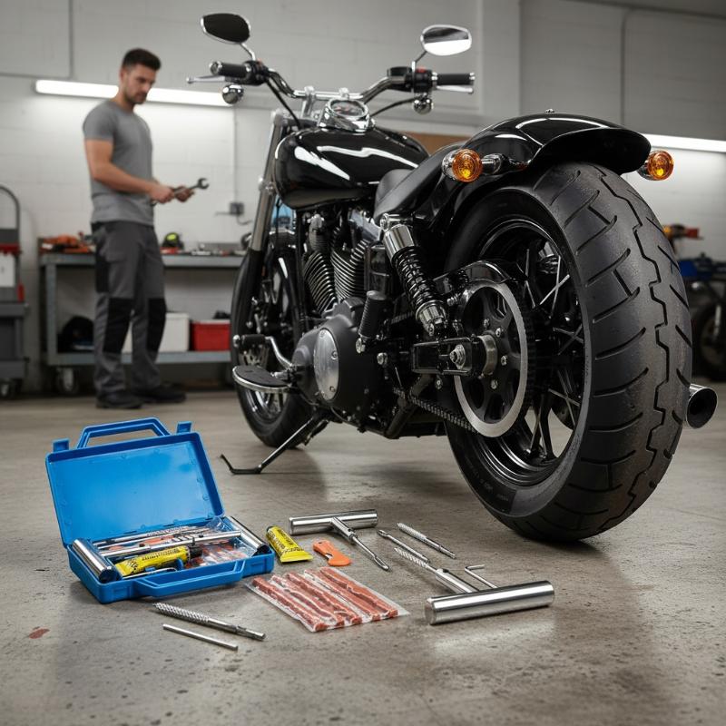 車用タイヤ修理キット、頑丈な緊急パンク修理ツールセット、収納 - Car Repair Tools のレビューと価格